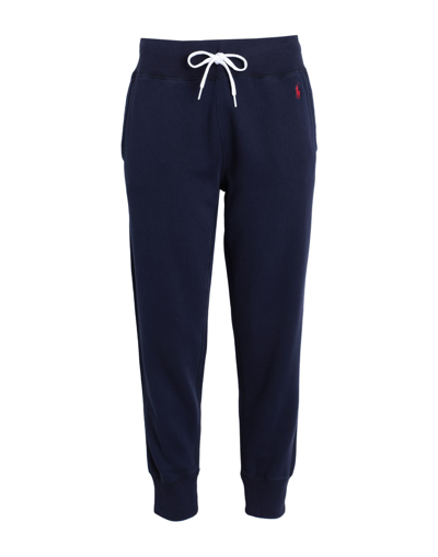 Shop Polo Ralph Lauren Athletic Fleece Ankle Sweatpant Woman Pants Midnight Blue Size Xl Cotton, Polyeste