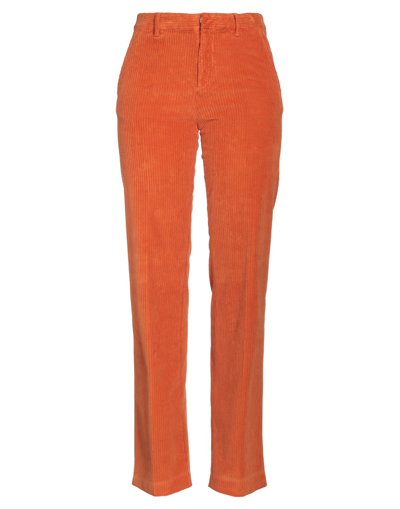 Shop Dsquared2 Woman Pants Orange Size 6 Cotton, Elastane