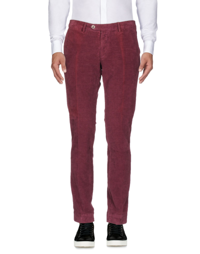 Shop B Settecento Man Pants Garnet Size 40 Cotton, Elastane In Red