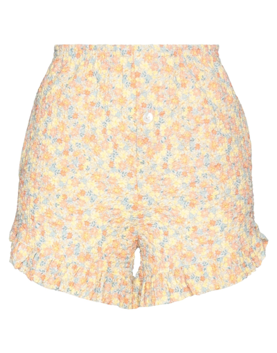 Shop Bohelle Woman Shorts & Bermuda Shorts Yellow Size 2 Cotton, Elastane