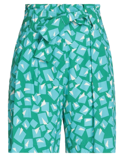 Shop Goodmatch Woman Shorts & Bermuda Shorts Green Size 6 Viscose