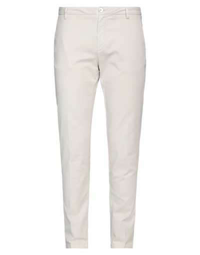 Shop Aglini Man Pants Light Grey Size 36 Cotton, Elastane