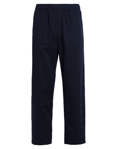 Shop Ecoalf Ginaalf Man Pants Midnight Blue Size M Cotton, Tencel Lyocell, Linen