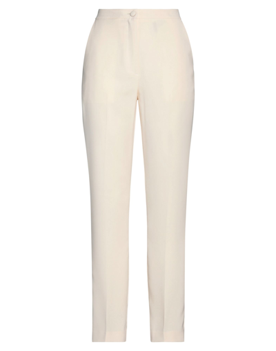 Shop Nora Barth Woman Pants Ivory Size 8 Polyester In White