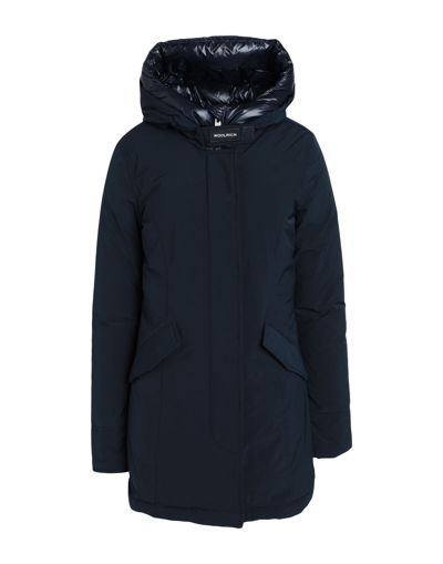 Shop Woolrich Luxury Arctic Parka Woman Puffer Midnight Blue Size L Polyester