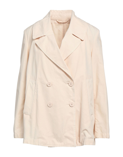 Shop Paltò Woman Overcoat & Trench Coat Ivory Size 8 Cotton In White
