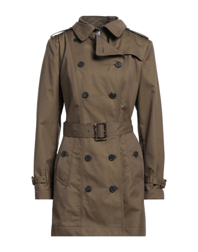 Shop Paltò Woman Overcoat Military Green Size 12 Cotton