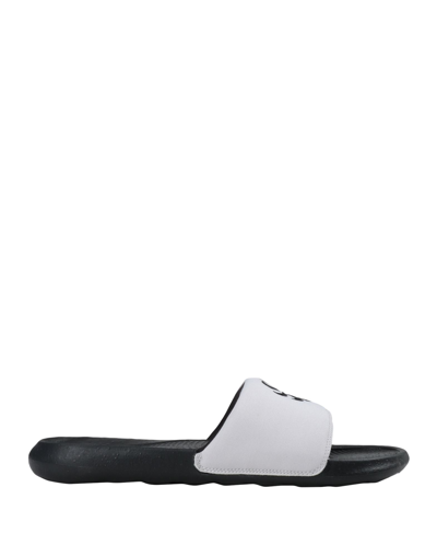 Shop Nike Victori One Nn Slide Man Sandals Light Grey Size 7 Textile Fibers