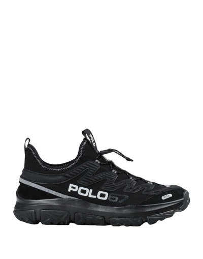 Shop Polo Ralph Lauren Adventure 300lt Sneaker Man Sneakers Black Size 9 Textile Fibers, Soft Leather