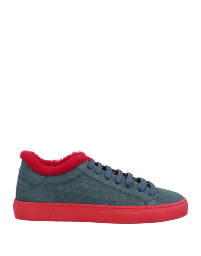 Shop Hide & Jack Woman Sneakers Slate Blue Size 5 Soft Leather
