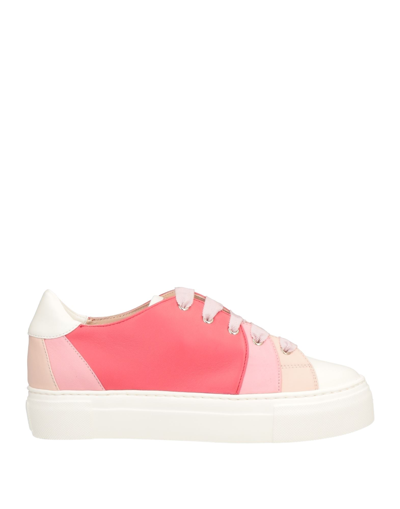 Shop Agl Attilio Giusti Leombruni Agl Woman Sneakers Fuchsia Size 7.5 Soft Leather In Pink