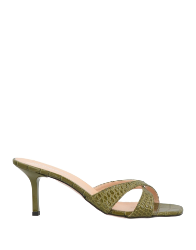 Shop Osvaldo Rossi Sandals In Military Green