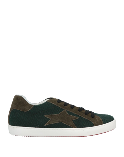 Shop Ishikawa Woman Sneakers Dark Green Size 7 Soft Leather, Textile Fibers