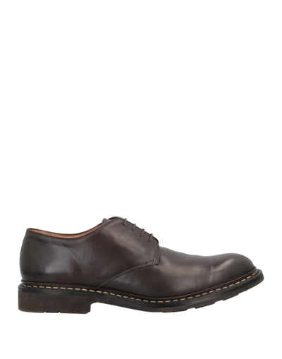 Shop Heschung X Comme Des Garçons Man Lace-up Shoes Dark Brown Size 13.5 Soft Leather