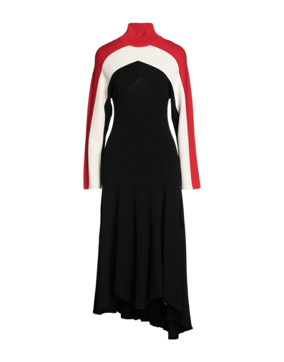 Shop Jil Sander Woman Midi Dress Black Size 0 Wool, Viscose, Cotton, Polyester