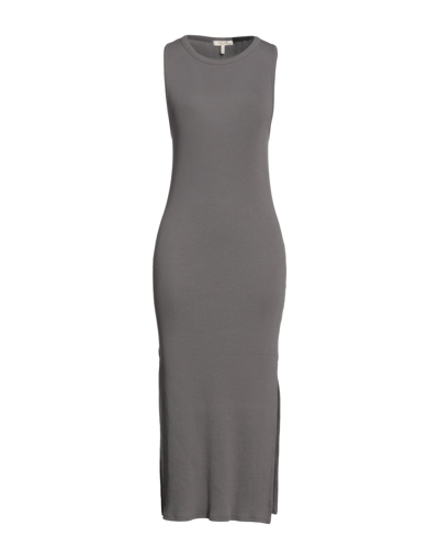 Shop Rag & Bone Woman Midi Dress Lead Size M Pima Cotton, Elastane In Grey