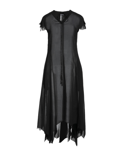 Shop Aganovich Woman Midi Dress Black Size 4 Cotton