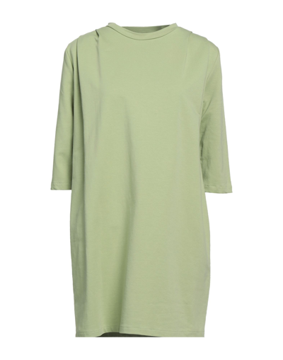 Shop Kate By Laltramoda Woman Mini Dress Light Green Size M Cotton, Elastane