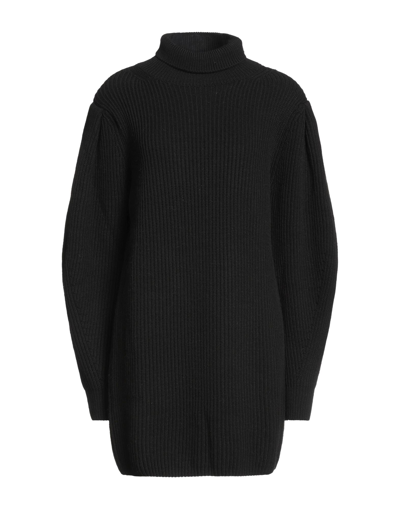 Shop Maria Vittoria Paolillo Mvp Woman Mini Dress Black Size 8 Acrylic, Viscose, Wool, Alpaca Wool