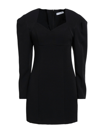Shop Maria Vittoria Paolillo Mvp Woman Mini Dress Black Size 6 Polyester, Elastane