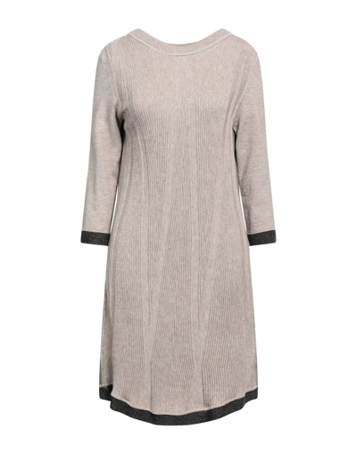 Shop Elisa Cavaletti By Daniela Dallavalle Woman Mini Dress Beige Size 8 Viscose, Polyester, Polyamide, C