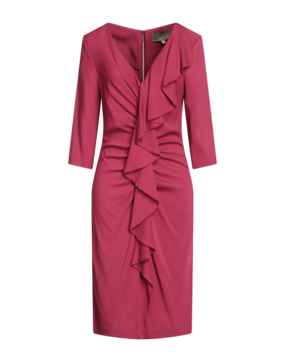 Shop Space Simona Corsellini Shalash For Space Style Concept Woman Midi Dress Garnet Size 8 Viscose, Elastane In Red