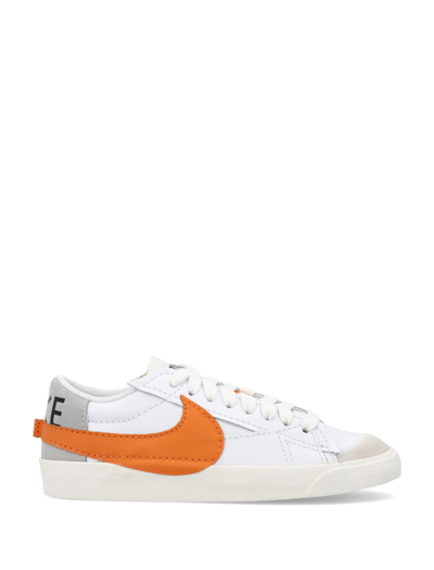 Shop Nike Blazer Low 77 Jumbo In White Orange