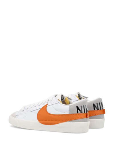 Shop Nike Blazer Low 77 Jumbo In White Orange