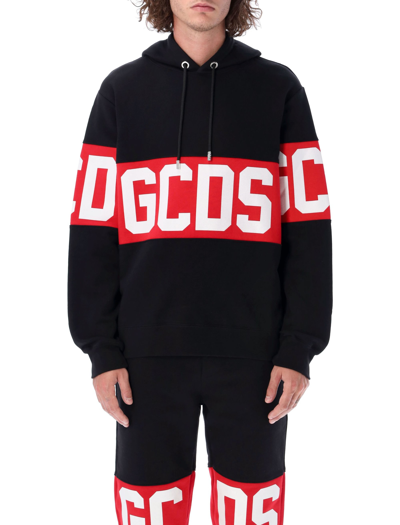 Shop Gcds Logo Band Hoodie In Black