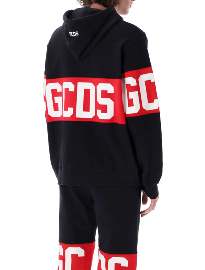 Shop Gcds Logo Band Hoodie In Black