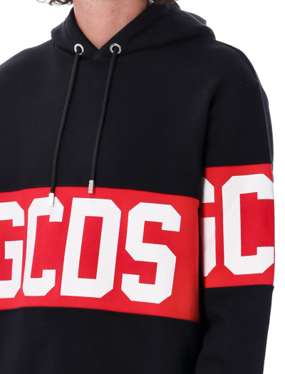 Shop Gcds Logo Band Hoodie In Black