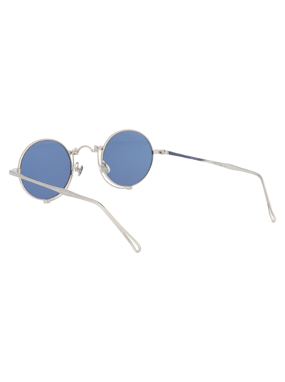Shop Matsuda 10601h Sunglasses In Palladium White - Cobalt Blue