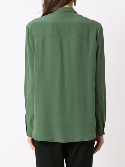 Shop Lenny Niemeyer Camisa Pesponto Premium Relva Button-up Shirt In Green