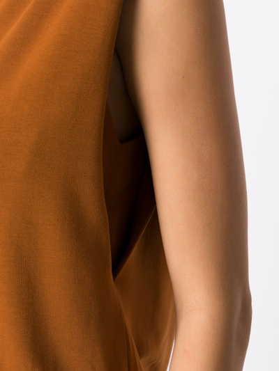 Shop Lenny Niemeyer Blusa Detalhe Cava Gengibre Vest In Brown