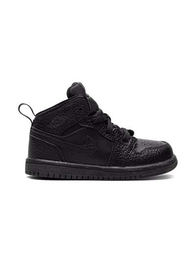 Shop Jordan 1 Mid Sneakers In Black
