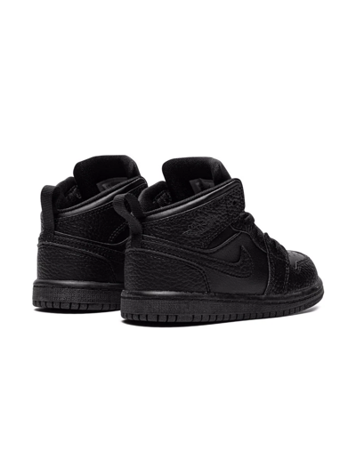 Shop Jordan 1 Mid Sneakers In Black