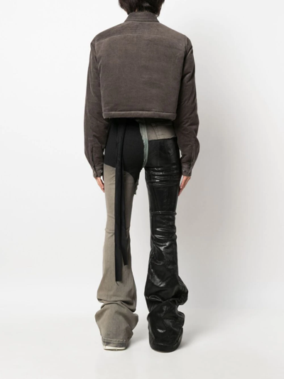 Rick Owens Drkshdw Tassel-detail Cropped Jacket In Grey
