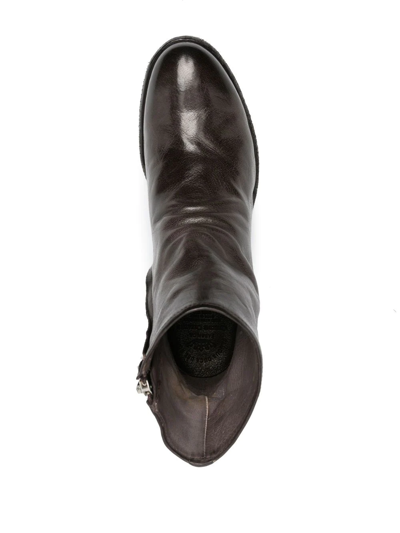 Shop Officine Creative Denner Block-heel Leather Boots In 褐色