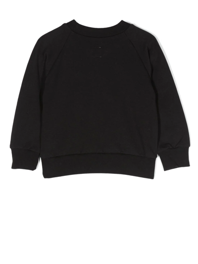 Shop Wauw Capow By Bangbang Happy Booh Crew Neck Sweatshirt In 黑色