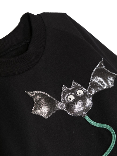 Wauw Capow By Bangbang Happy Booh Crew Neck Sweatshirt In 黑色