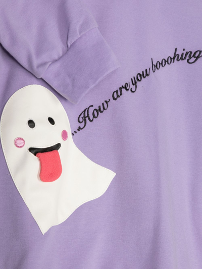Wauw Capow By Bangbang Embroidered Graphic-appliqué Sweatshirt In 紫色