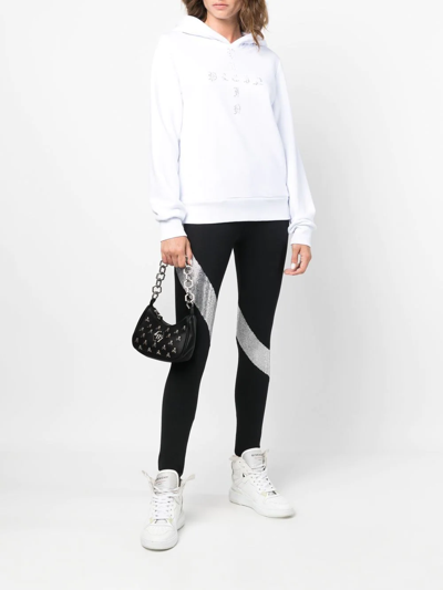 Philipp Plein Embellished High-rise Leggings In Black