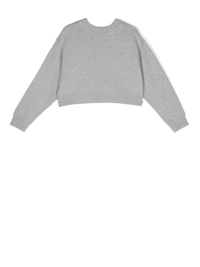 Shop Mm6 Maison Margiela Teen Zip-detail Sweatshirt In 灰色