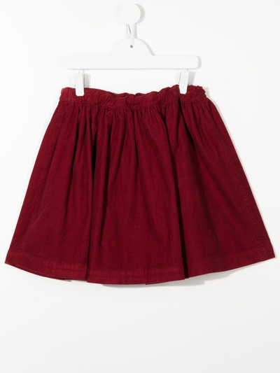 Shop Bonpoint Teen A-line Corduroy Skirt In Red