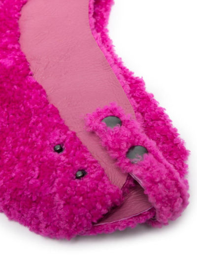 Shop Simonetta Ravizza Aviator Shearling Hat In Pink