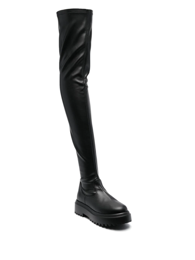 Shop Le Silla Ranger Thigh-high Boots In Black