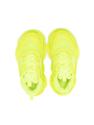 Shop Balenciaga Triple S Lace-up Sneakers In 黄色
