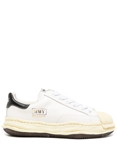 Shop Miharayasuhiro Blakey Low-top Sneakers In White