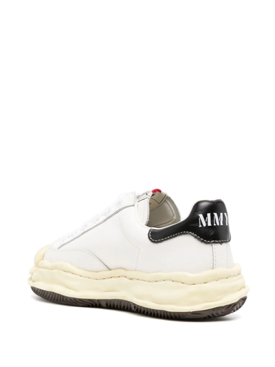 Shop Miharayasuhiro Blakey Low-top Sneakers In White