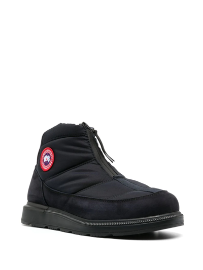 Shop Canada Goose Crofton Puffer Zip-front Boots In Blue